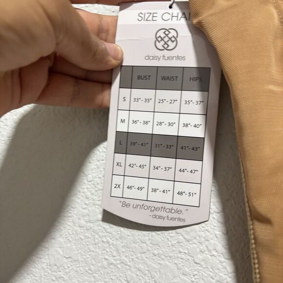 NWT DAISY FUENTES Wear Your Own Bra Slimming Slip Power Mesh Dress Shaper L - Picture 5 of 9